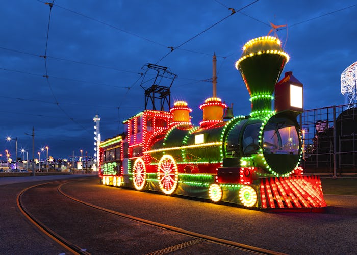 Blackpool Illuminations by vintage tram