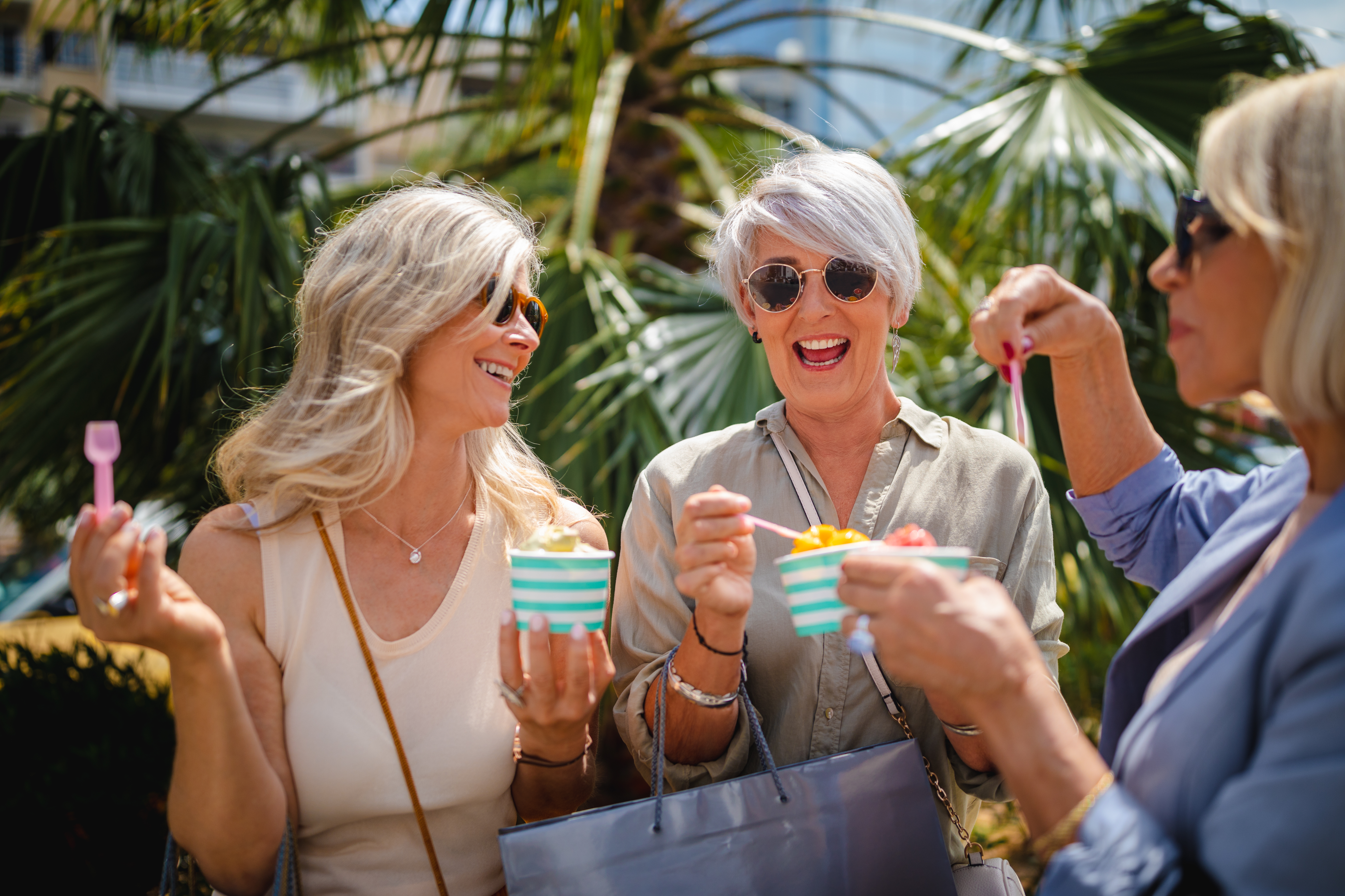 Friends eating ice cream