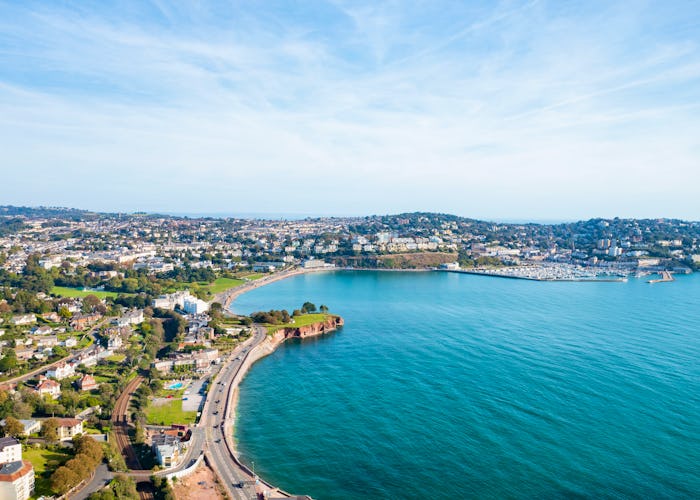 Aerial view of Torquay Seafront