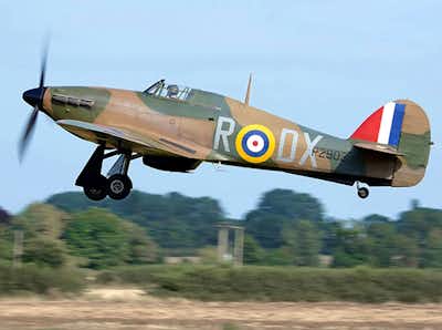 WW2 Hurricane plane at The Victory Show 2024